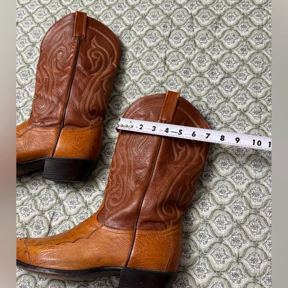 Tony Lama Brown Leather Men’s Western Cowboy Boots Size 12 D Workwear Classic